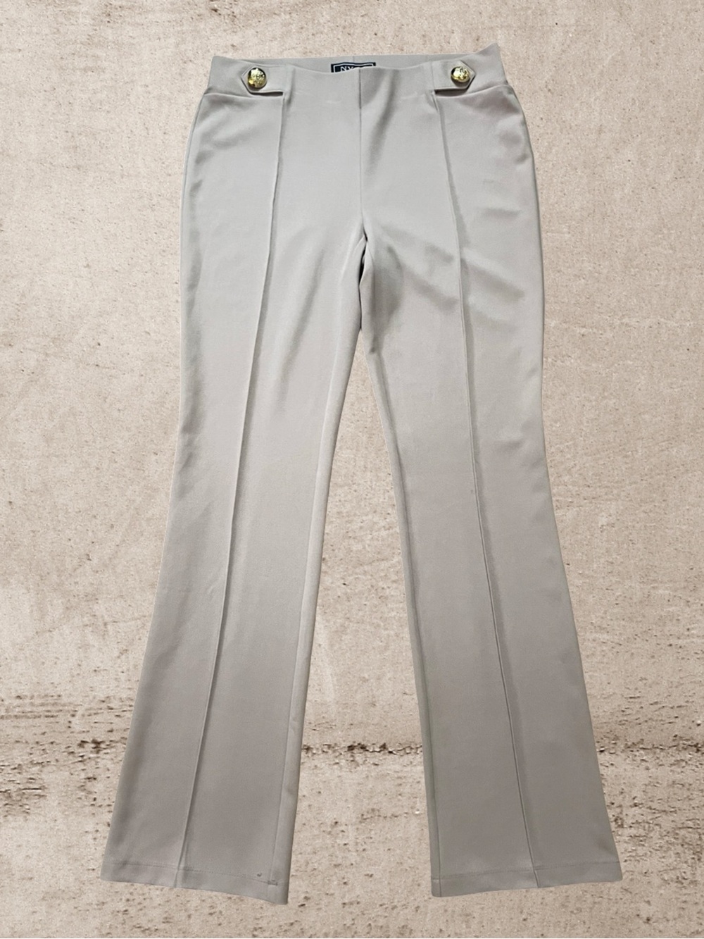 NYCC New York Clothing Co. High-Rise Flare Pants Cream